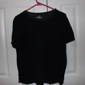 Plain Black American Eagle Tee